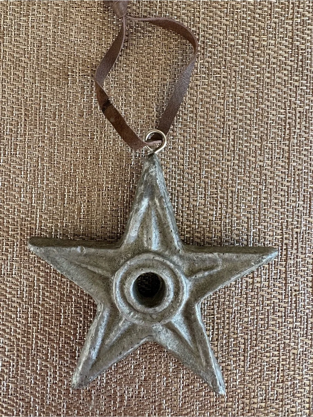 Star Washer Christmas Ornament Texas Lone Star Primitive Rustic Craft Decor 3”